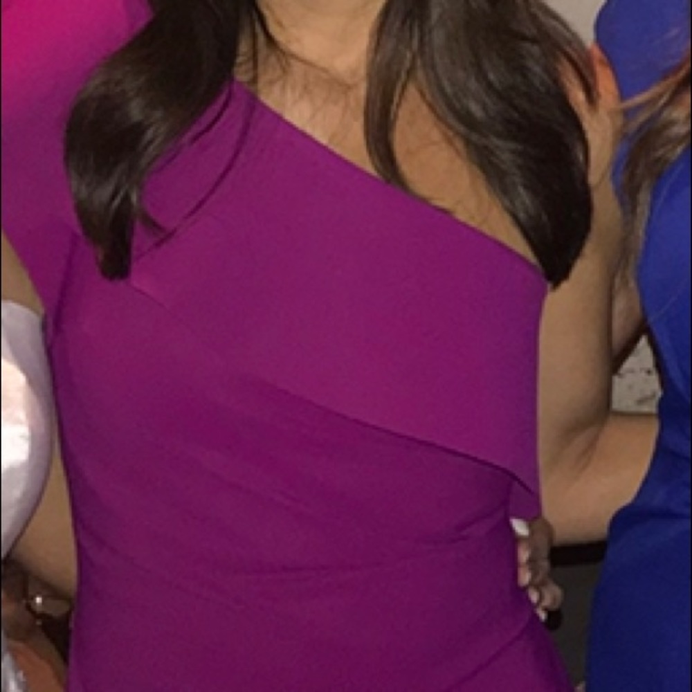 Chiara Boni Knee Length Fuchsia Cocktail Dress